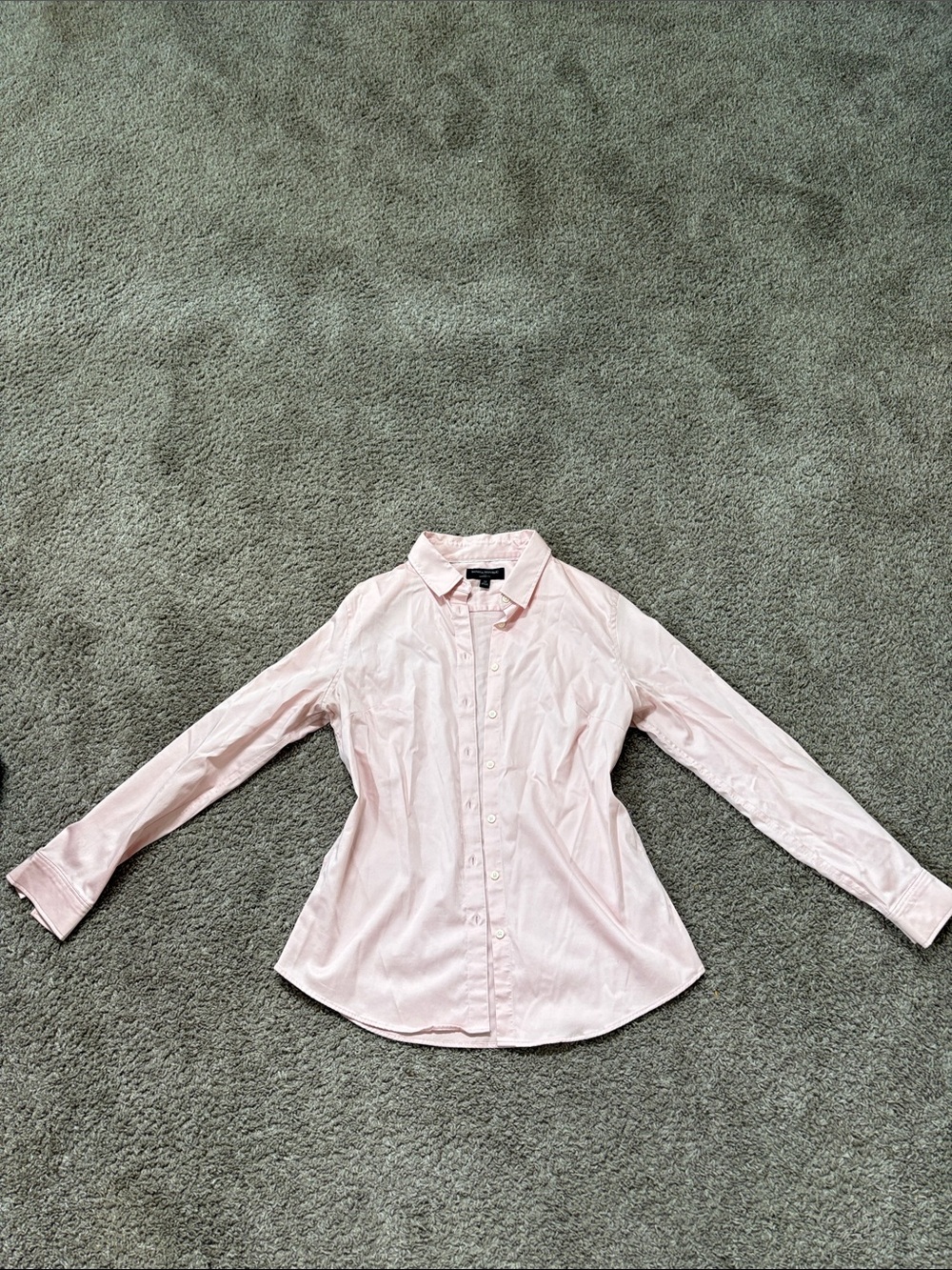 Banana Republic Soft Pink Tailored Button-Up